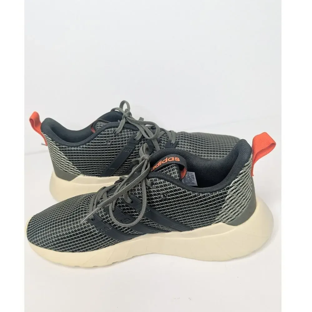 Adidas Questar Flow Green Legend Earth Orange Men boys size 6.5 - Picture 9 of 10